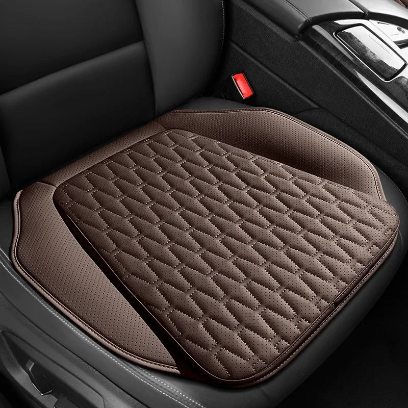PU Leather Car Seat Cushion – Breathable Anti-Slip Universal Single Seat Pad - Delicate Leather  