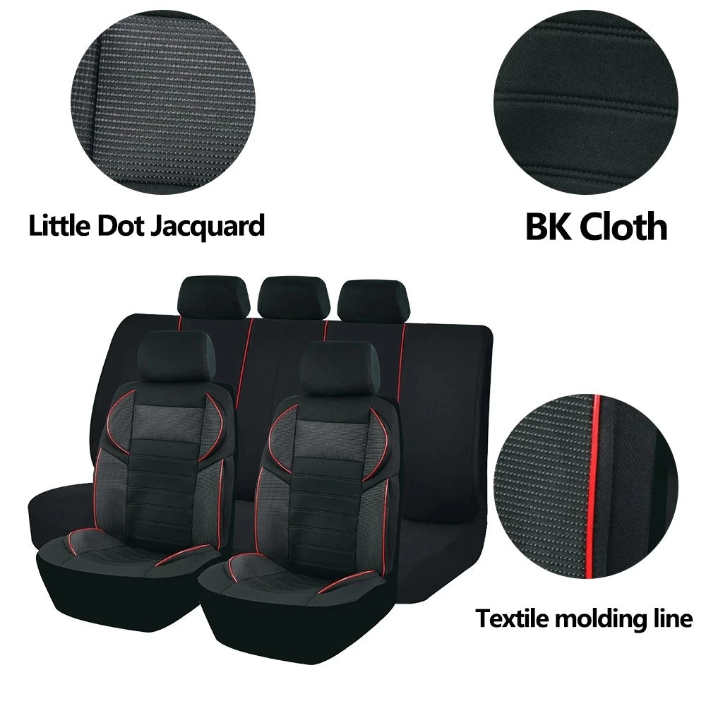 5D Car Seat Covers – Universal 4mm Sponge Padded Seat Cover Set for Cars - Delicate Leather