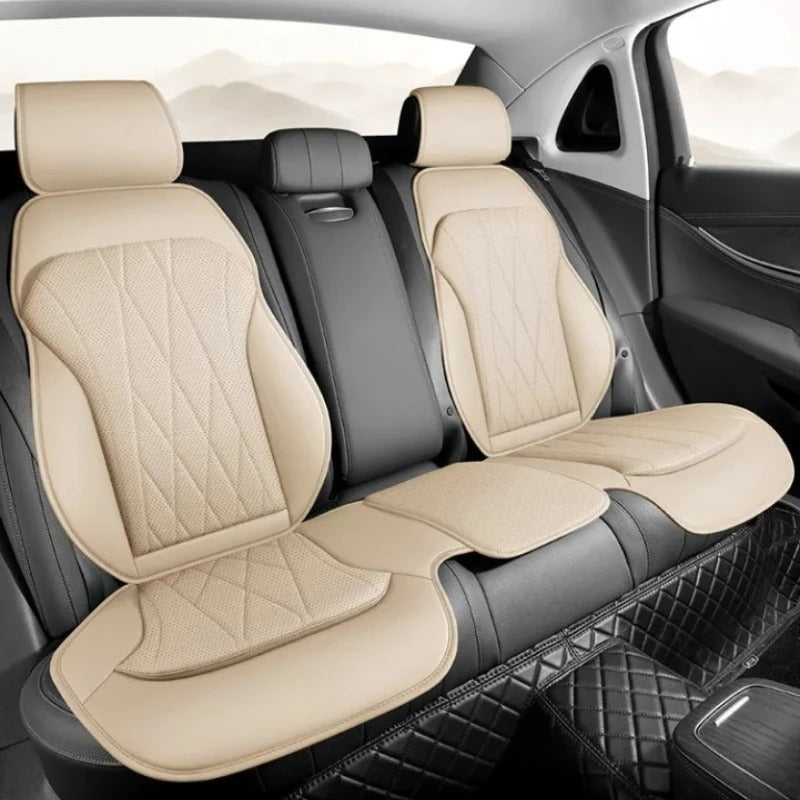 Premium Leather Car Seat Covers – Universal Full Set with Non-Slip Protection - Delicate Leather