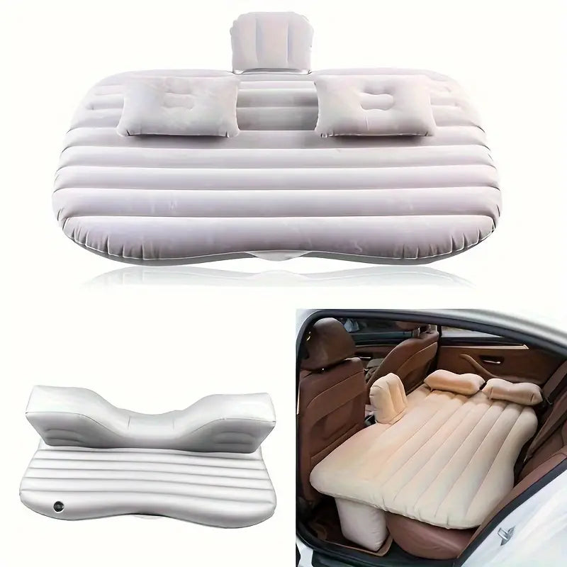 Premium Inflatable Car Mattress for Back Seat – Travel Air Bed with Air Pump and Two Pillows, Ideal for Camping, Road Trips, and SUVs/Trucks