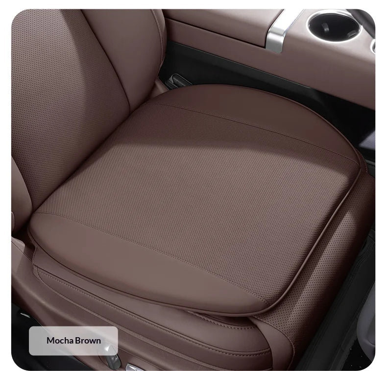 Breathable Car Seat Cushion – Universal Fit Seat Pad for Everyday Use - Delicate Leather  