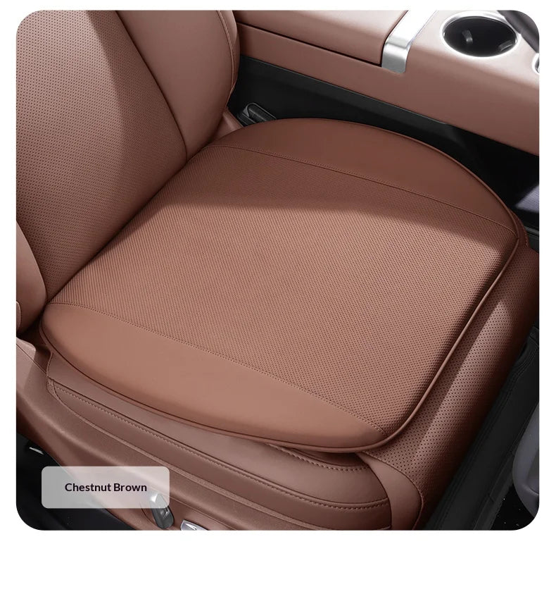 Breathable Car Seat Cushion – Universal Fit Seat Pad for Everyday Use - Delicate Leather  
