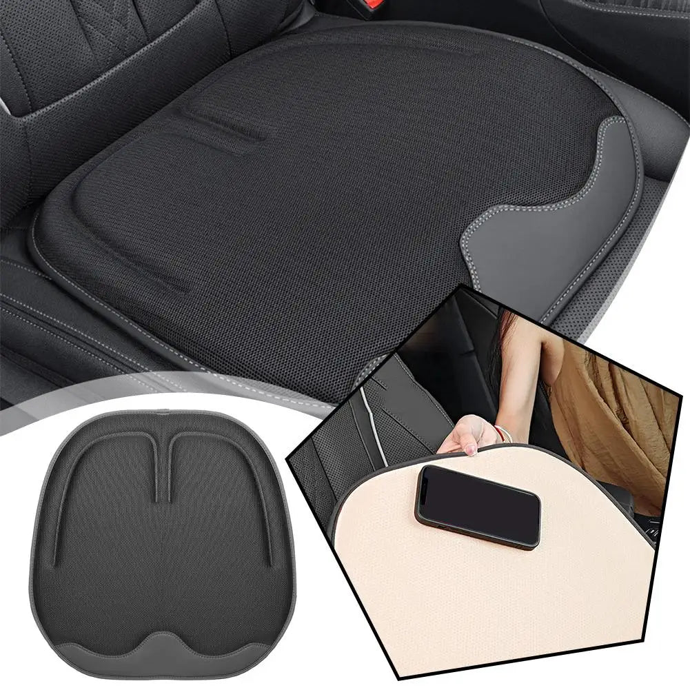 Car Gel Cooling Seat Cushion – 3D Honeycomb Cool & Breathable Ice Silk Cushion for Car, Home & Office Chairs - Delicate Leather  