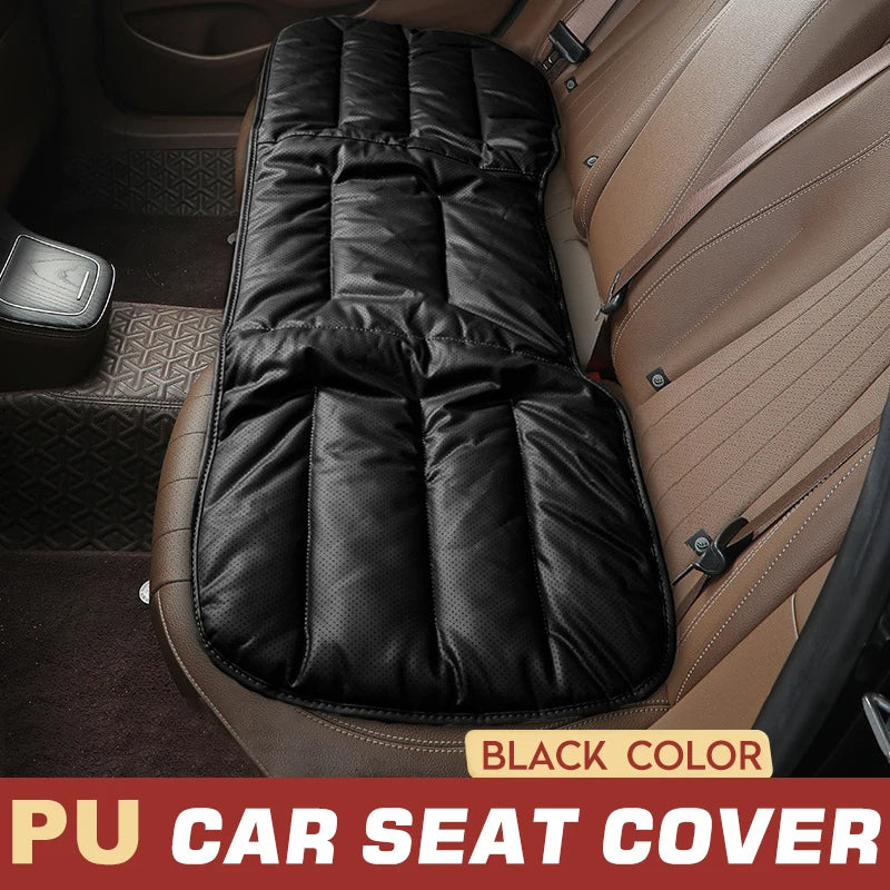 Nappa Leather Car Seat Cover – Universal Waterproof Seat Cushion & Anti-Slip Protector Mat - Delicate Leather  