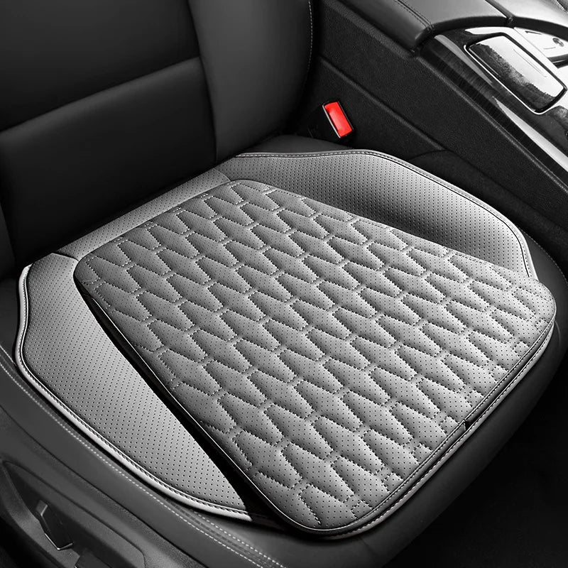 Breathable PU Leather Car Seat Cushion All-Season Universal Anti-Slip Seat Pad Interior Accessory - Delicate Leather  