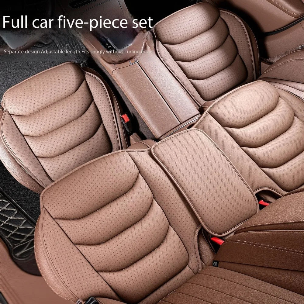 Universal Breathable Soft Leather Car Seat Cover – Non-Slip Protective Cushion for Car Interior - Delicate Leather  