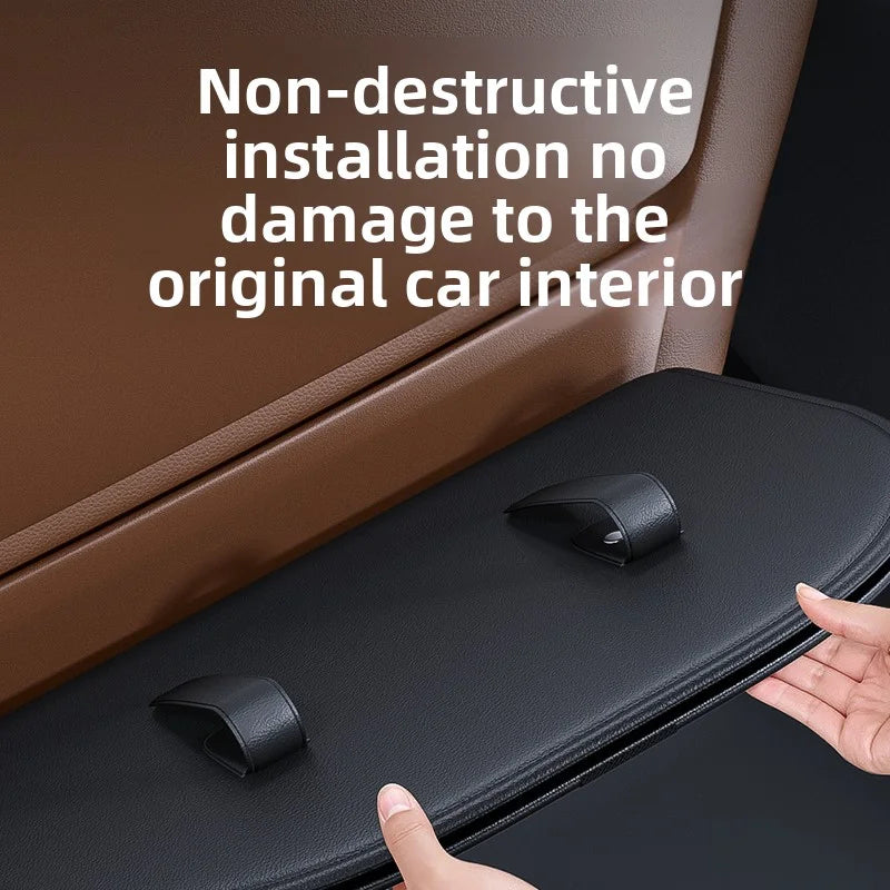 Leather Car Seat Back Trash Bag – Universal Backseat Hanging Organizer - Delicate Leather  