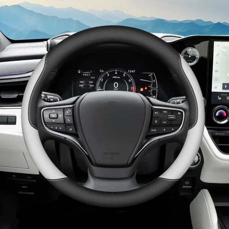 Nappa Leather Steering Wheel Cover - Luxury Car Steering Wheel Cover for Lexus ES200, ES300, NX260, RX350 - Premium Leather Auto Accessory - Delicate Leather  