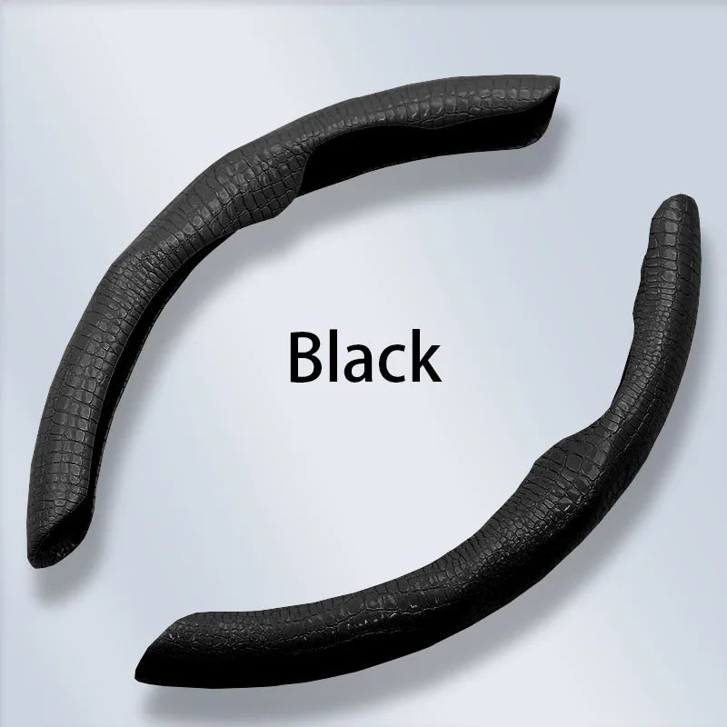 2PCS Steering Wheel Grip Covers – Colorful Ultra-Thin Anti-Slip Universal Set - Delicate Leather  