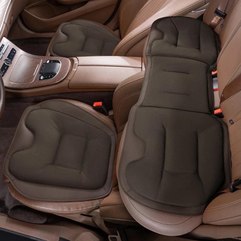 Luxury Breathable Ice Silk Car Seat Cover – Full Set Universal Anti-Slip Seat Cushion - Delicate Leather  