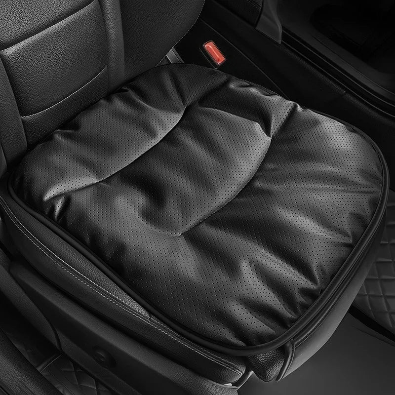 Premium Car Seat Cushion – Luxury PU Leather Perforated Design, Breathable Cloud-Soft Comfort, Easy-to-Install Universal Pad - Delicate Leather  