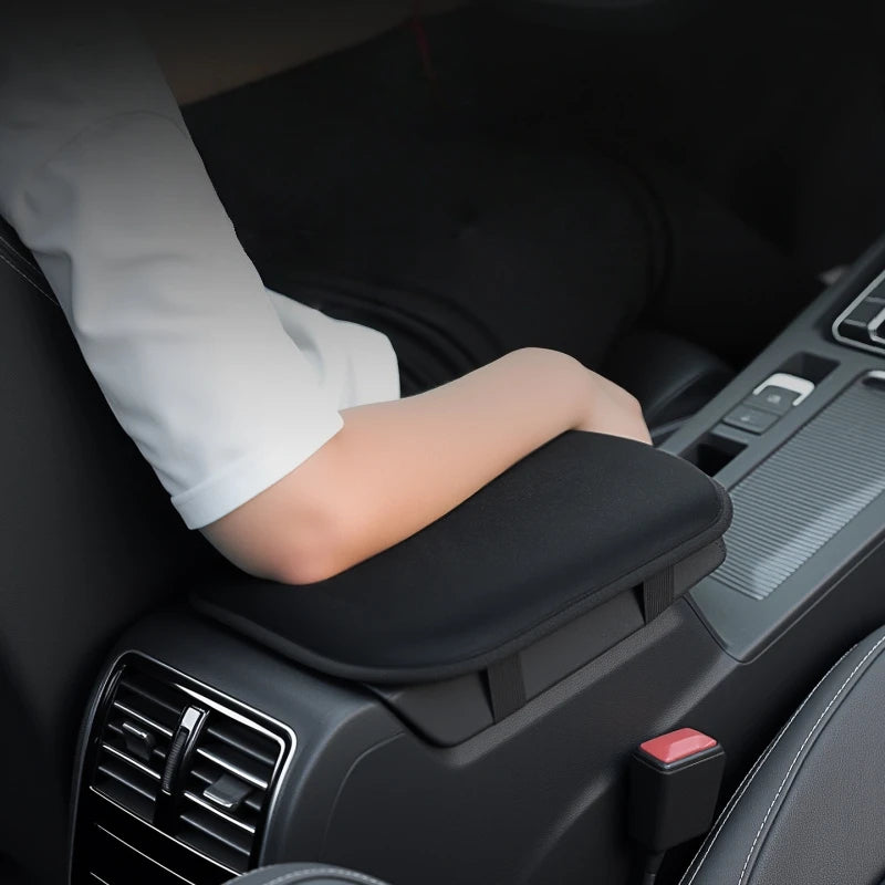 Car Armrest Pad Plush Heightening Cushion for Center Console – Soft Comfort Arm Support Interior Accessory - Delicate Leather  