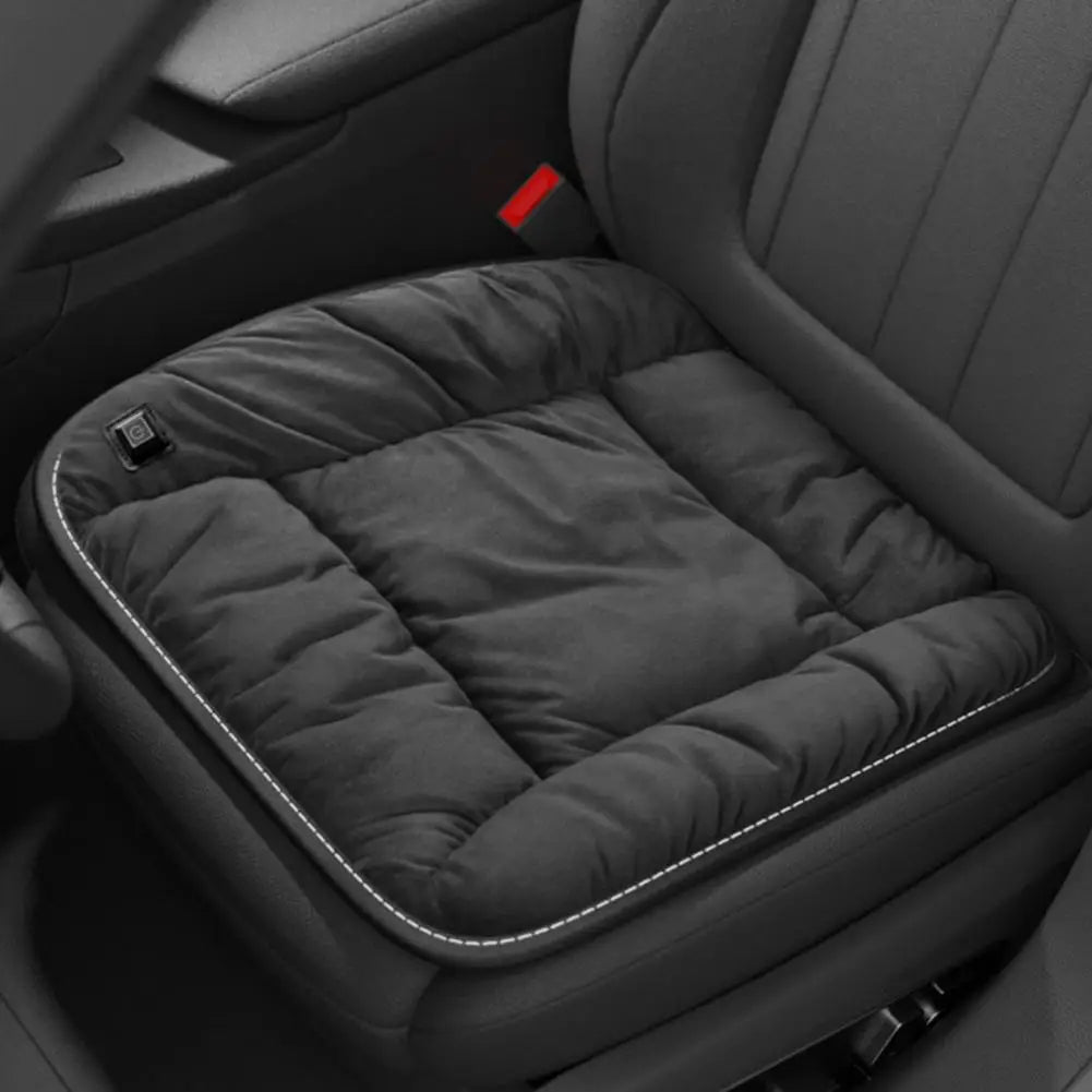 USB Powered Heated Car Seat Cushion – Fast Heating Wear-Resistant Winter Seat Warmer with Adjustable Temperature and Auto-Off - Delicate Leather  