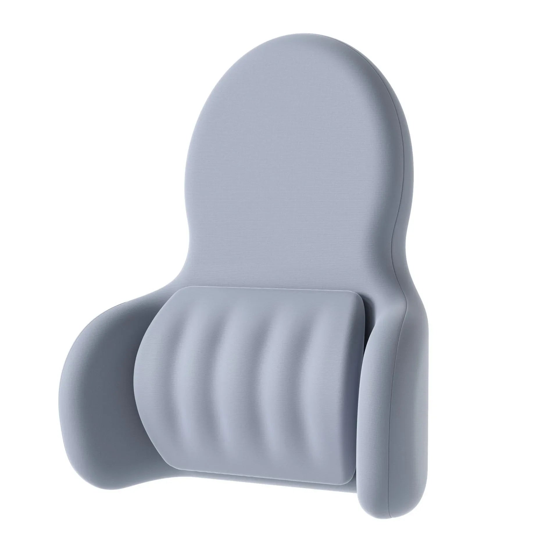 Memory Foam Lumbar Support Cushion – Ergonomic Backrest Pillow for Car & Chair - Delicate Leather  