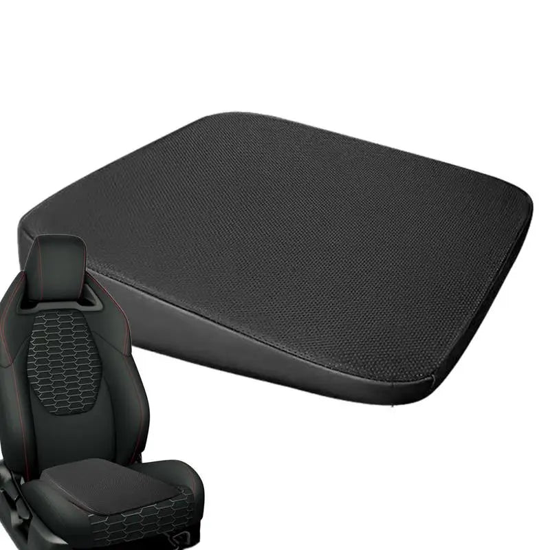 Wedge Car Seat Cushion – Sloped Booster Seat Pad with Non-Slip Base for Vehicle Seats - Delicate Leather  