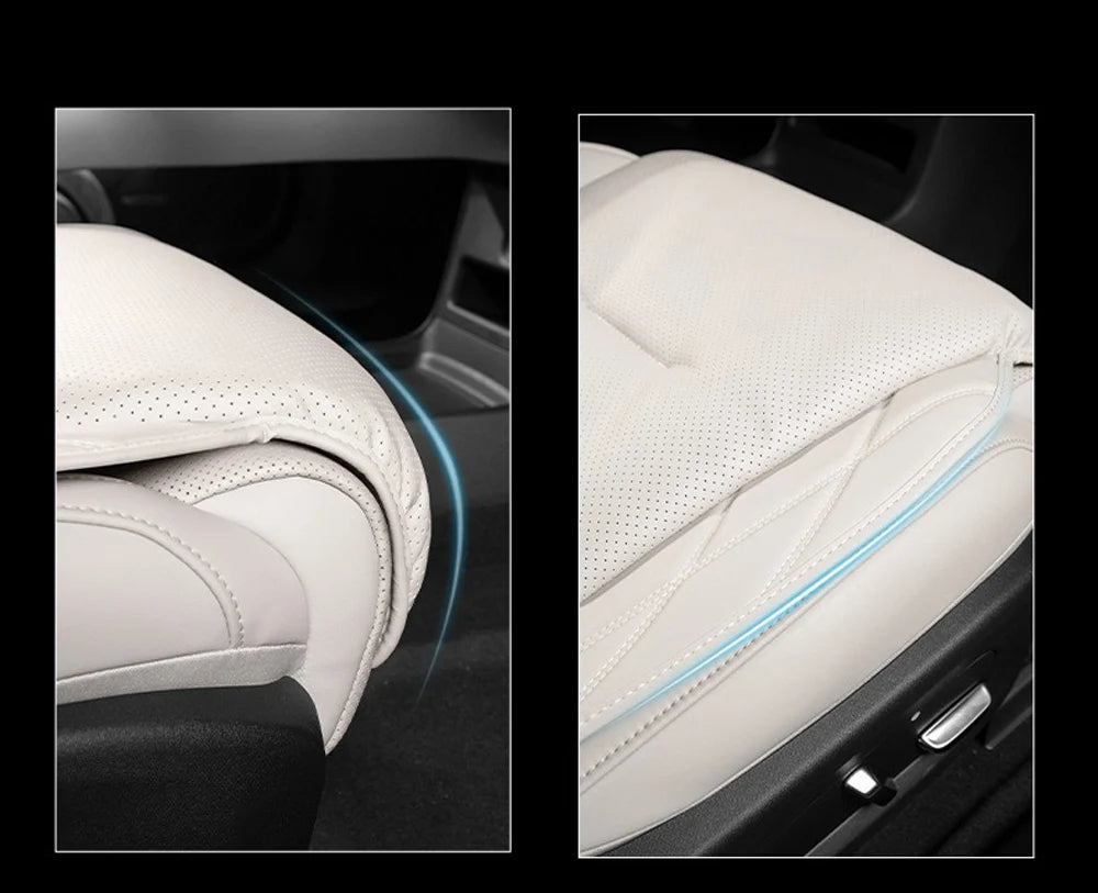 NAPPA Leather Car Seat Cushion Protective Auto Seat Cover Pad for Vehicles Universal Fit