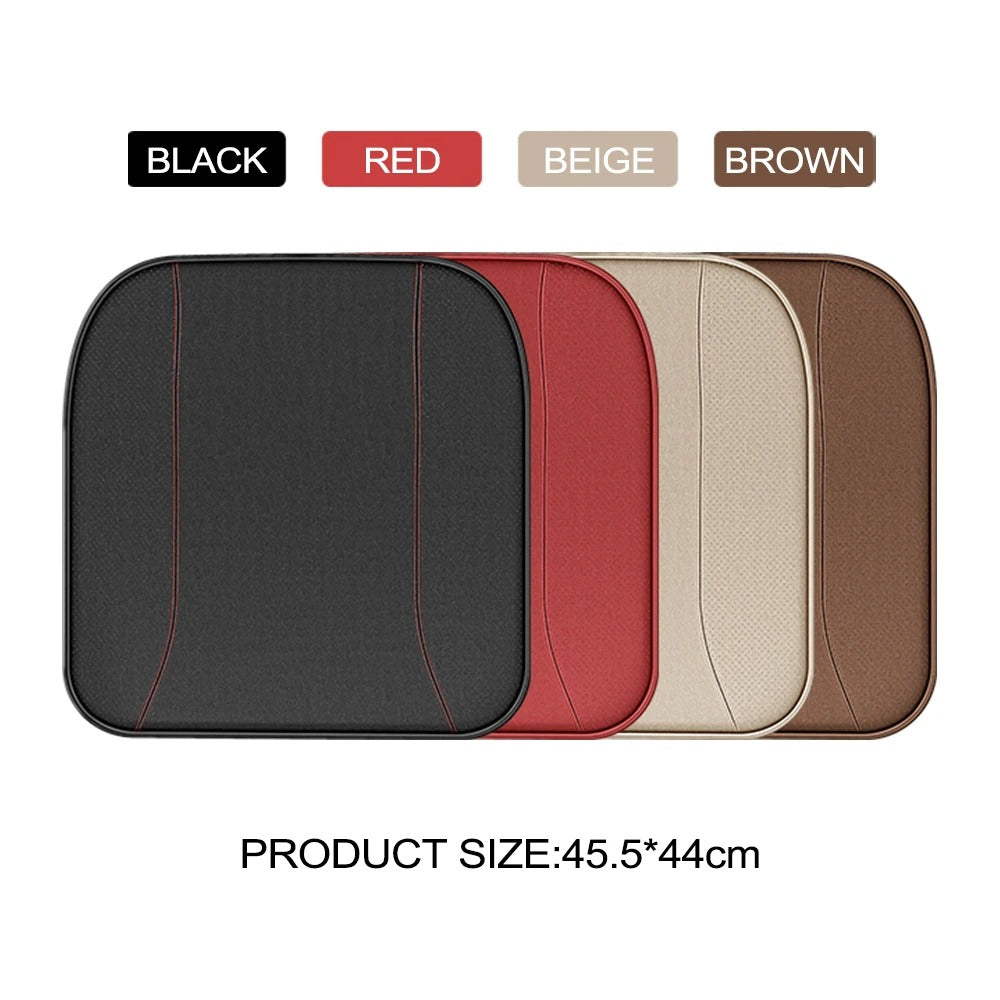 Breathable Memory Foam Car Seat Cushion – Universal Front & Rear Seat Protection Mat - Delicate Leather