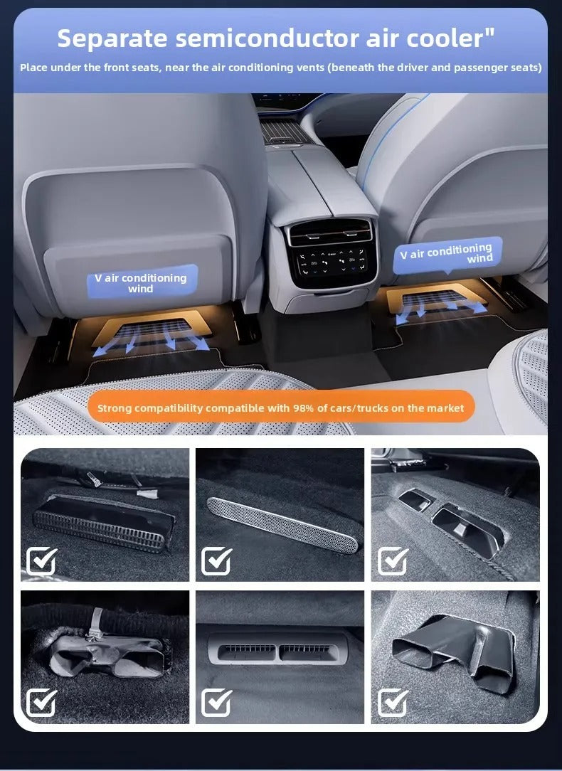 Universal Car Seat Ventilation Cover – Breathable Cooling Cushion for Summer Comfort - Delicate Leather