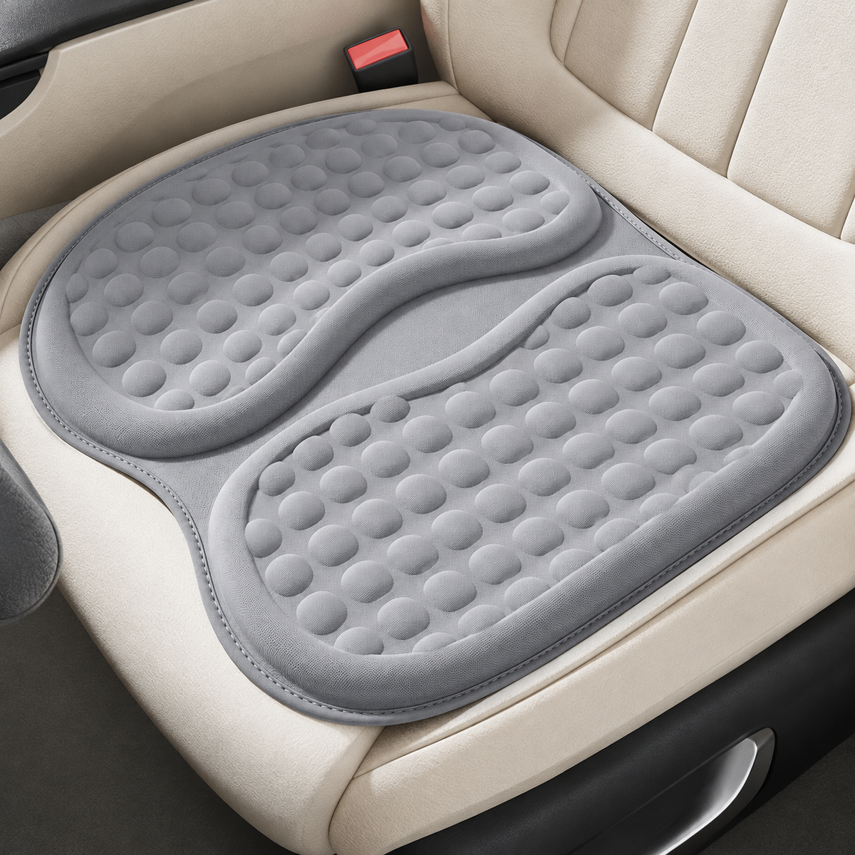 TPE Cooling Gel Seat Cushion – Breathable Ice Silk Summer Seat Pad for Car, Office & Home - Delicate Leather