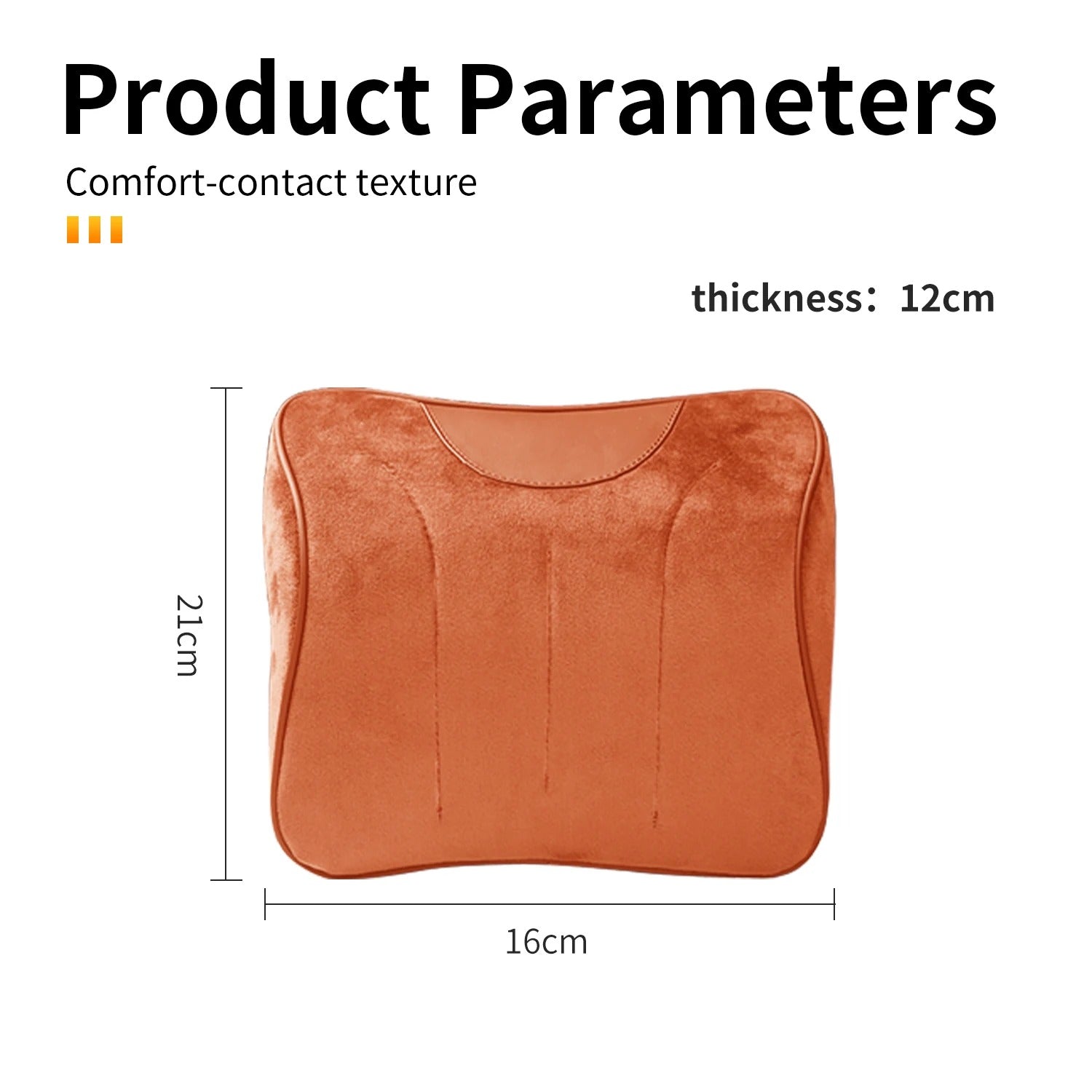 Car Seat Headrest Pillow – Universal Neck Support Cushion for Vehicle Seats - Delicate Leather  