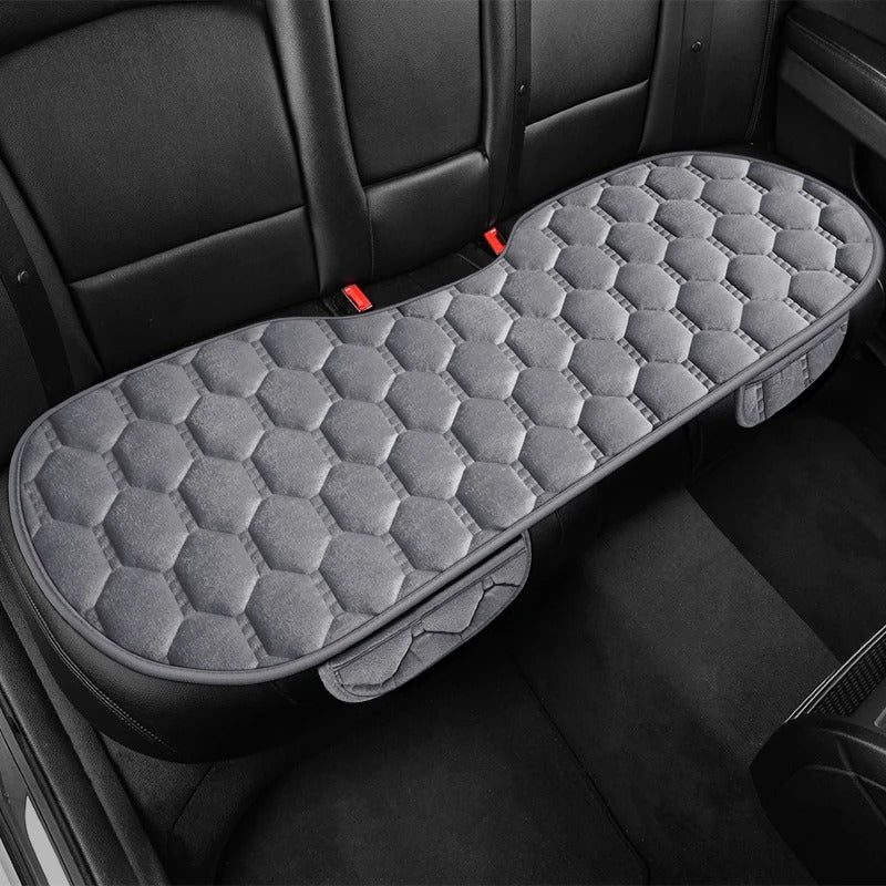 Winter Plush Car Seat Cushion – Thick Velvet Universal Seat Cover with Non-Slip Design - Delicate Leather
