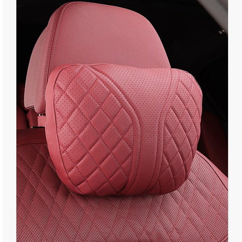 Universal Nappa Leather Car Seat Cushion – Memory Foam Protective Pad for Front Seat - Delicate Leather  