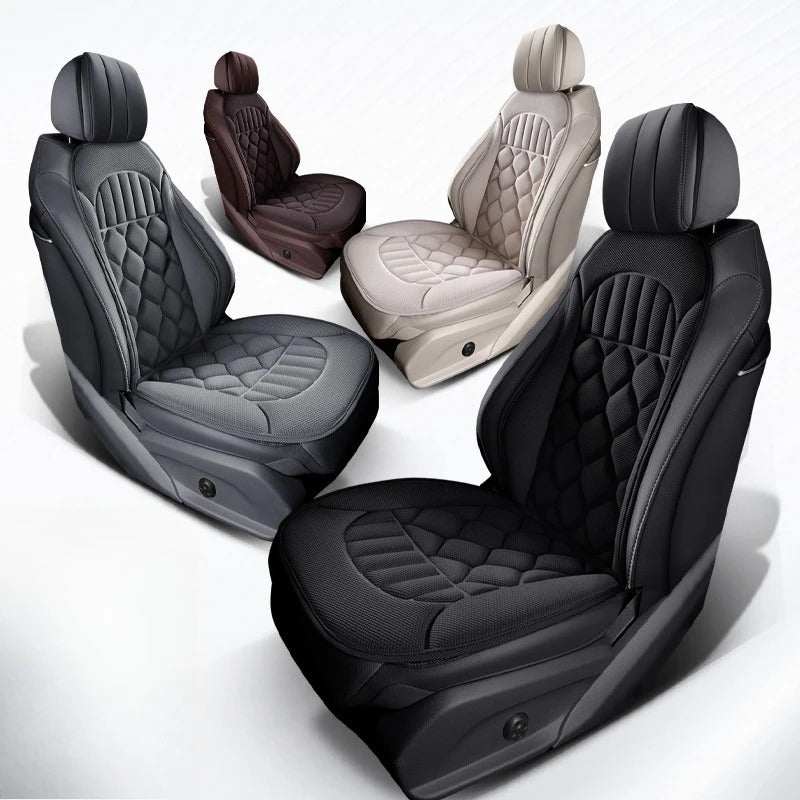 Universal Linen Car Seat Cushion – Four-Season Breathable Anti-Slip Seat Protector - Delicate Leather