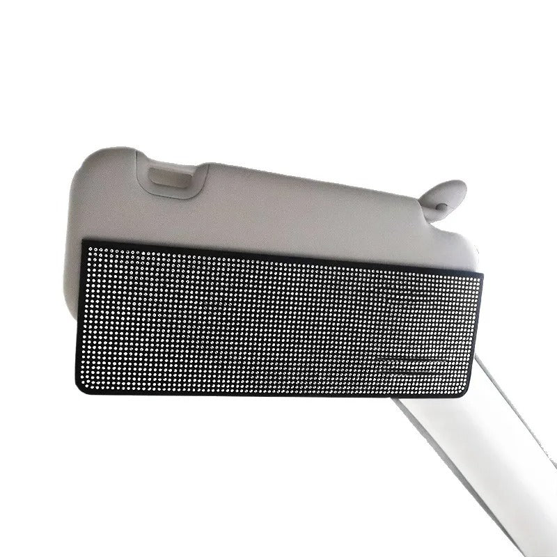 Bling Rhinestone Car Sun Visor Extender – Glare Shield with Card & Ticket Holder