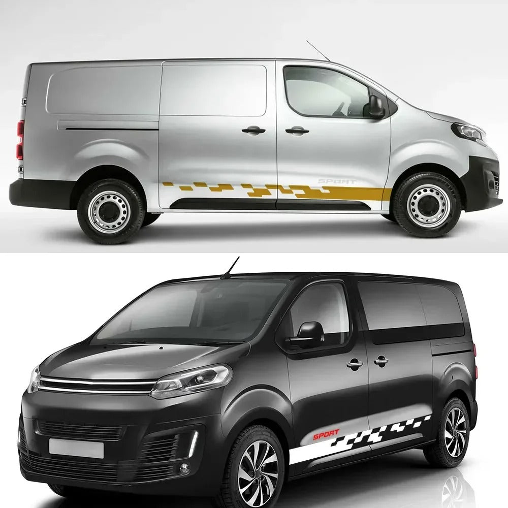 Car Side Stripe Graphics Vinyl Decal Kit – PVC Exterior Body Stickers