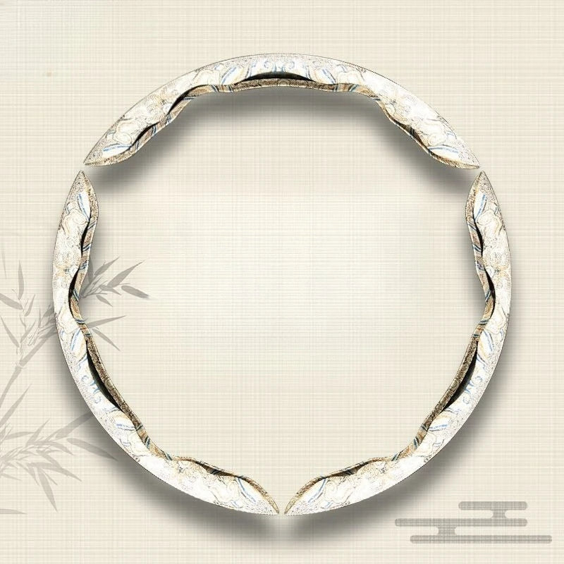 Universal Car Steering Wheel Decorative Cover Card Style Car Accessories Anti Slip Wear-Resistant Car Steering Wheel Cover - Delicate Leather  