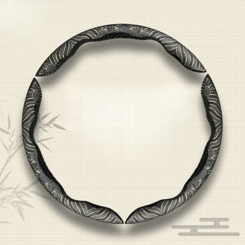 Universal Car Steering Wheel Decorative Cover Card Style Car Accessories Anti Slip Wear-Resistant Car Steering Wheel Cover - Delicate Leather  