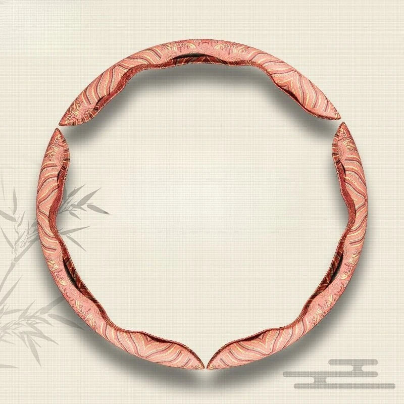 Universal Car Steering Wheel Decorative Cover Card Style Car Accessories Anti Slip Wear-Resistant Car Steering Wheel Cover - Delicate Leather  