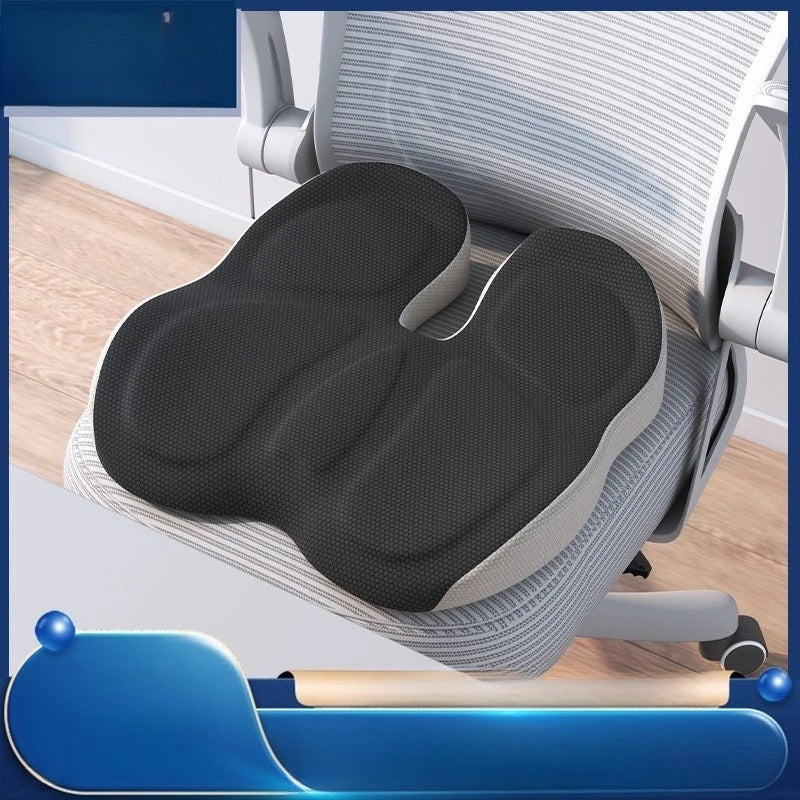 Memory Foam Seat Cushion – Comfortable Chair Pad for Car, Home & Office - Delicate Leather  