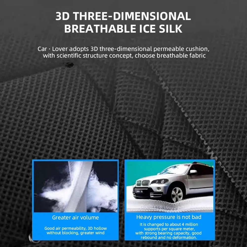 USB Ventilated Car Seat Cushion – 3-Speed Cooling Fan Breathable Universal Seat Cover - Delicate Leather  