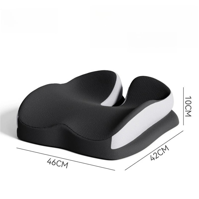 Memory Foam Seat Cushion – Breathable Mesh Chair Pad for Office & Car - Delicate Leather