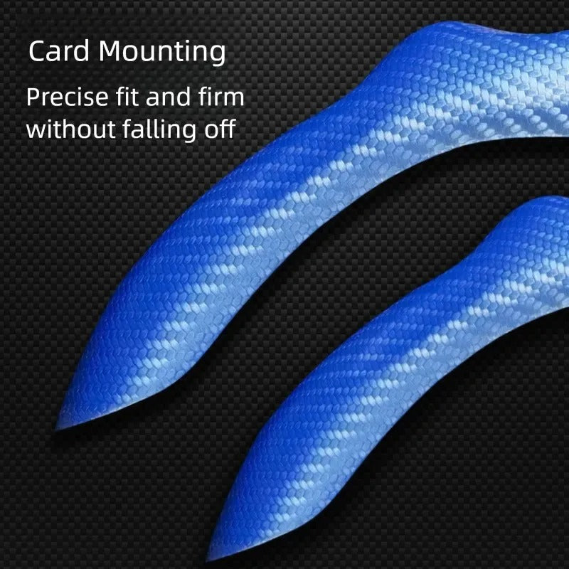 3D Universal Steering Wheel Cover – 38cm PU Leather Carbon Fiber Texture Non-Slip Grip - Delicate Leather  