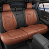 Nappa Leather Car Seat Covers – Waterproof, Universal Fit with Surround Bottom Design | Luxury Seat Protector for Cars, SUVs, Pickups - Delicate Leather