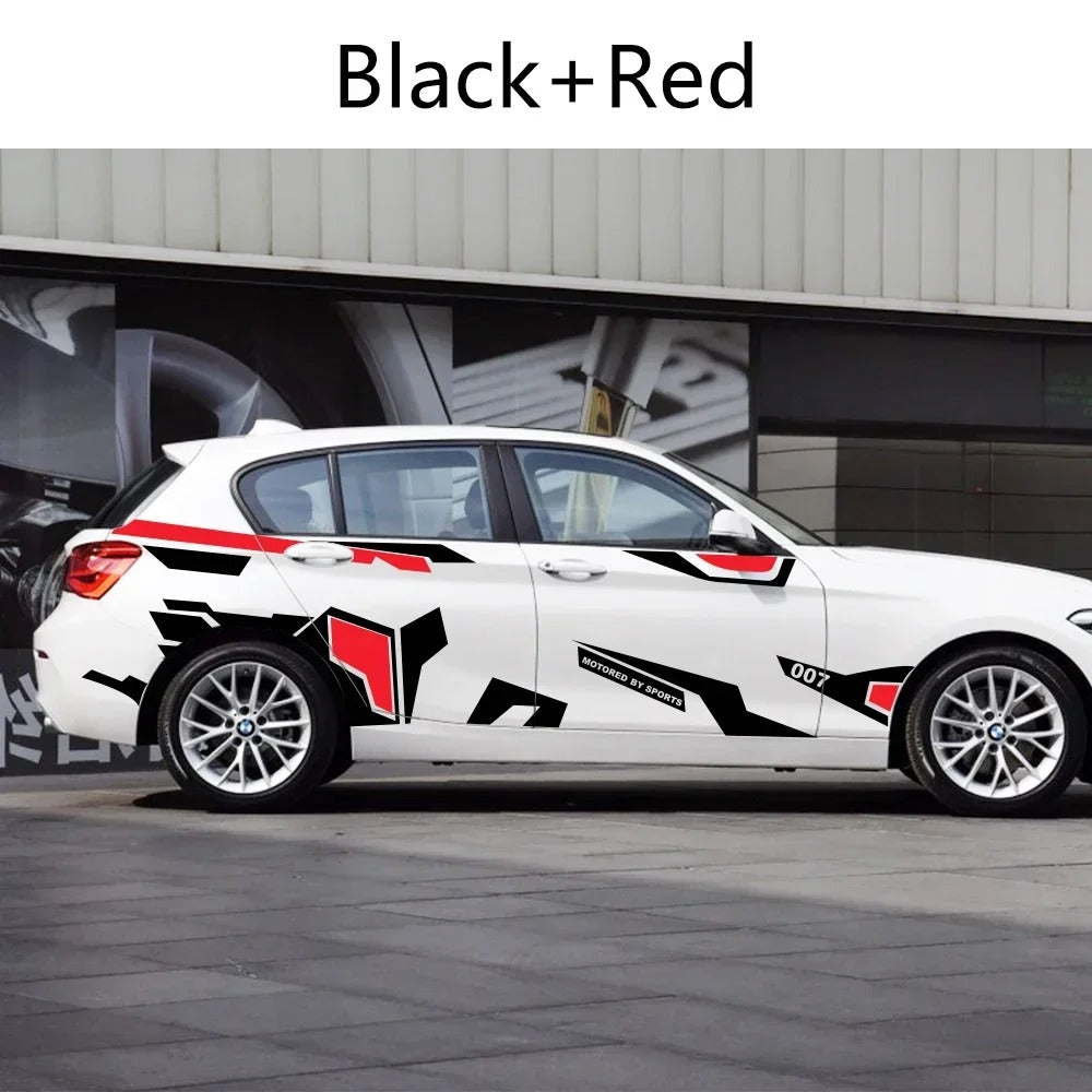 2PCS Car Side Body Decals – Universal DIY Graphic Vinyl Stickers for Vehicle Exterior - Delicate Leather