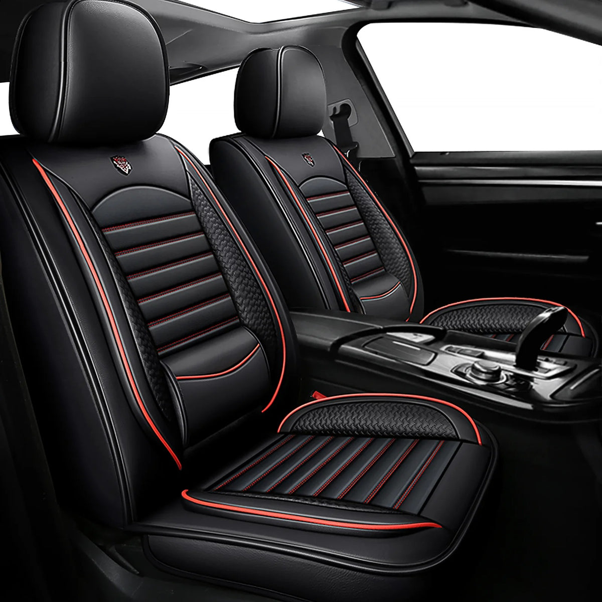 Universal PU Leather Car Seat Covers – Waterproof Breathable Front Seat Protectors - Delicate Leather