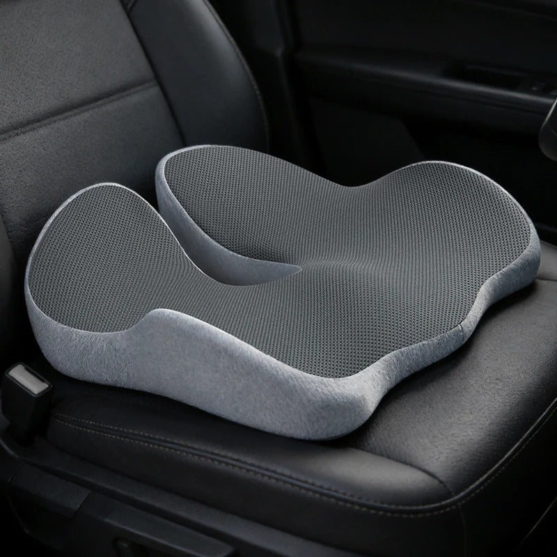 Portable Memory Foam Car Seat Cushion – Ergonomic Slow Rebound Breathable Seat Pad - Delicate Leather