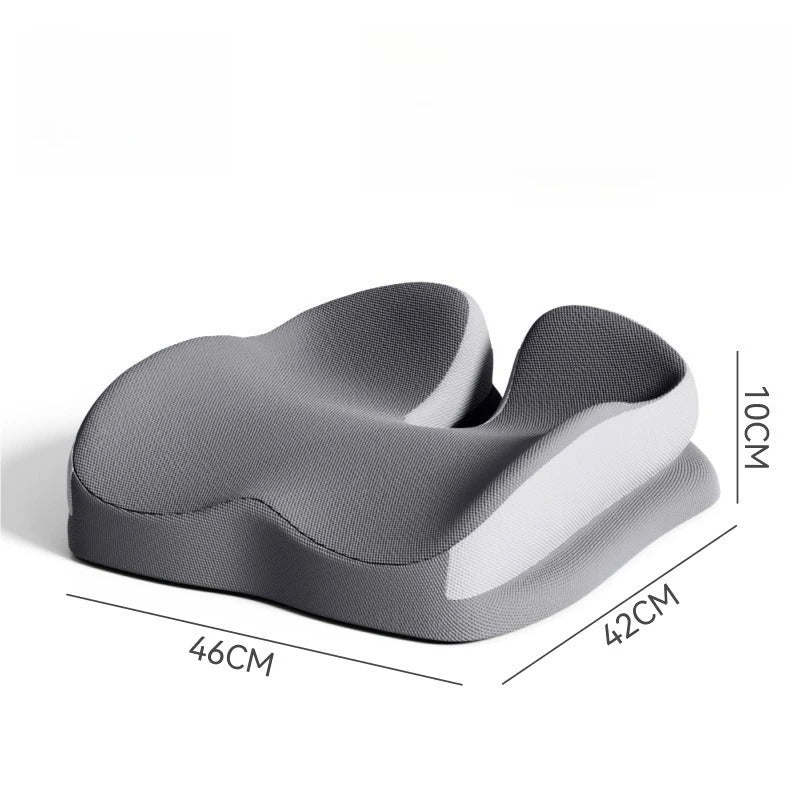 Memory Foam Seat Cushion – Breathable Mesh Chair Pad for Office & Car - Delicate Leather
