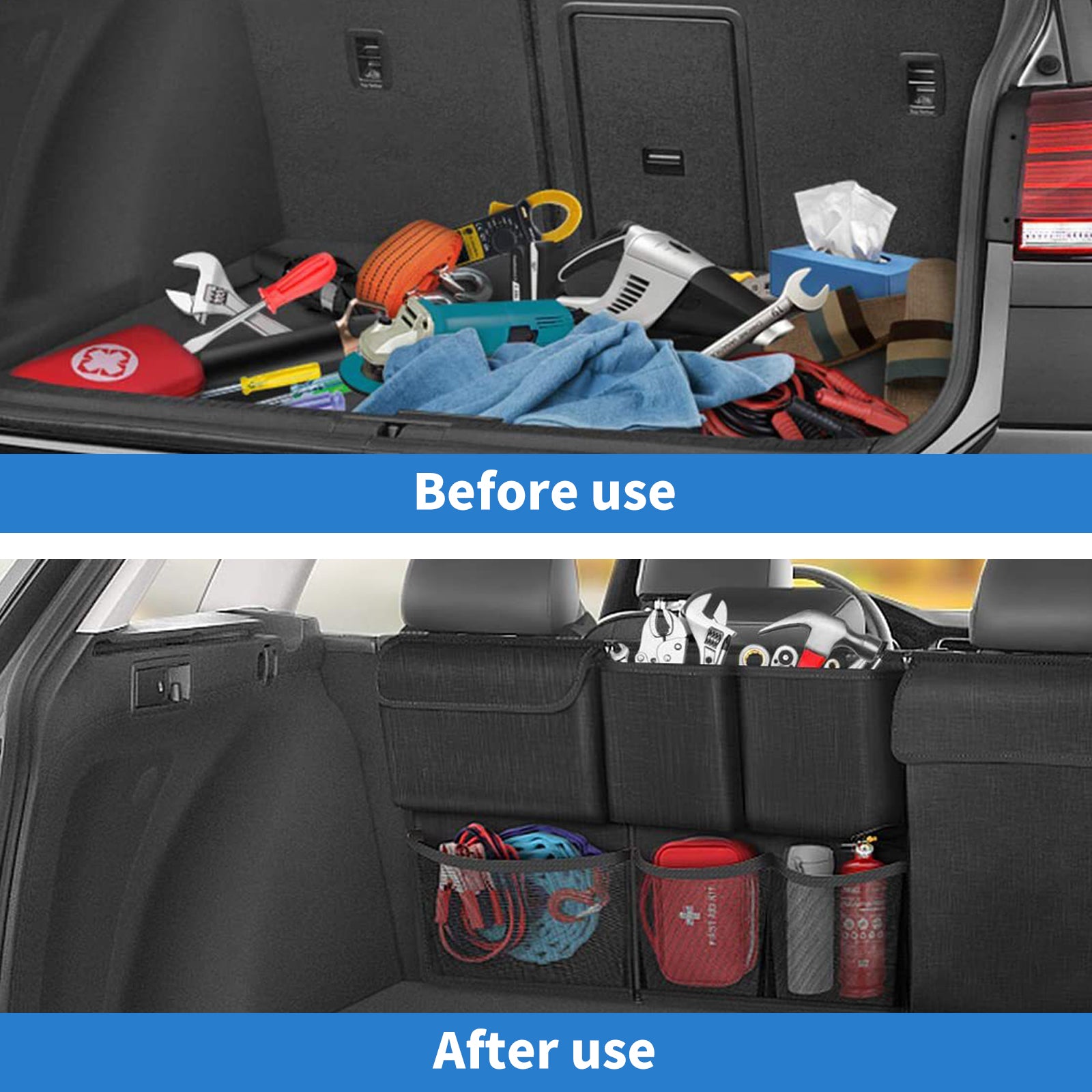 Auto Storage Organizer - Universal Large Capacity Car Trunk and Backseat Storage Bag, Custom Fit For Your Cars, Car Accessories