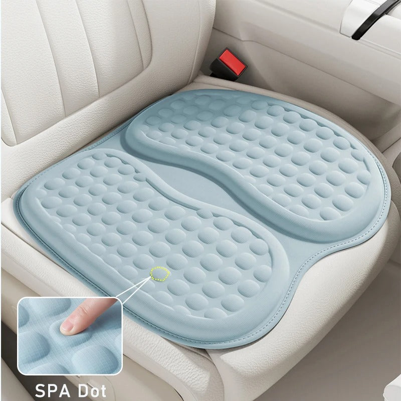 TPE Cooling Gel Seat Cushion – Breathable Ice Silk Summer Seat Pad for Car, Office & Home - Delicate Leather