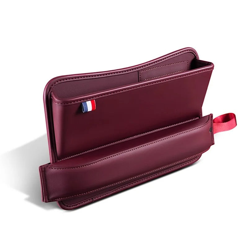 Leather Car Seat Gap Organizer – Phone Holder & Side Storage Pocket - Delicate Leather
