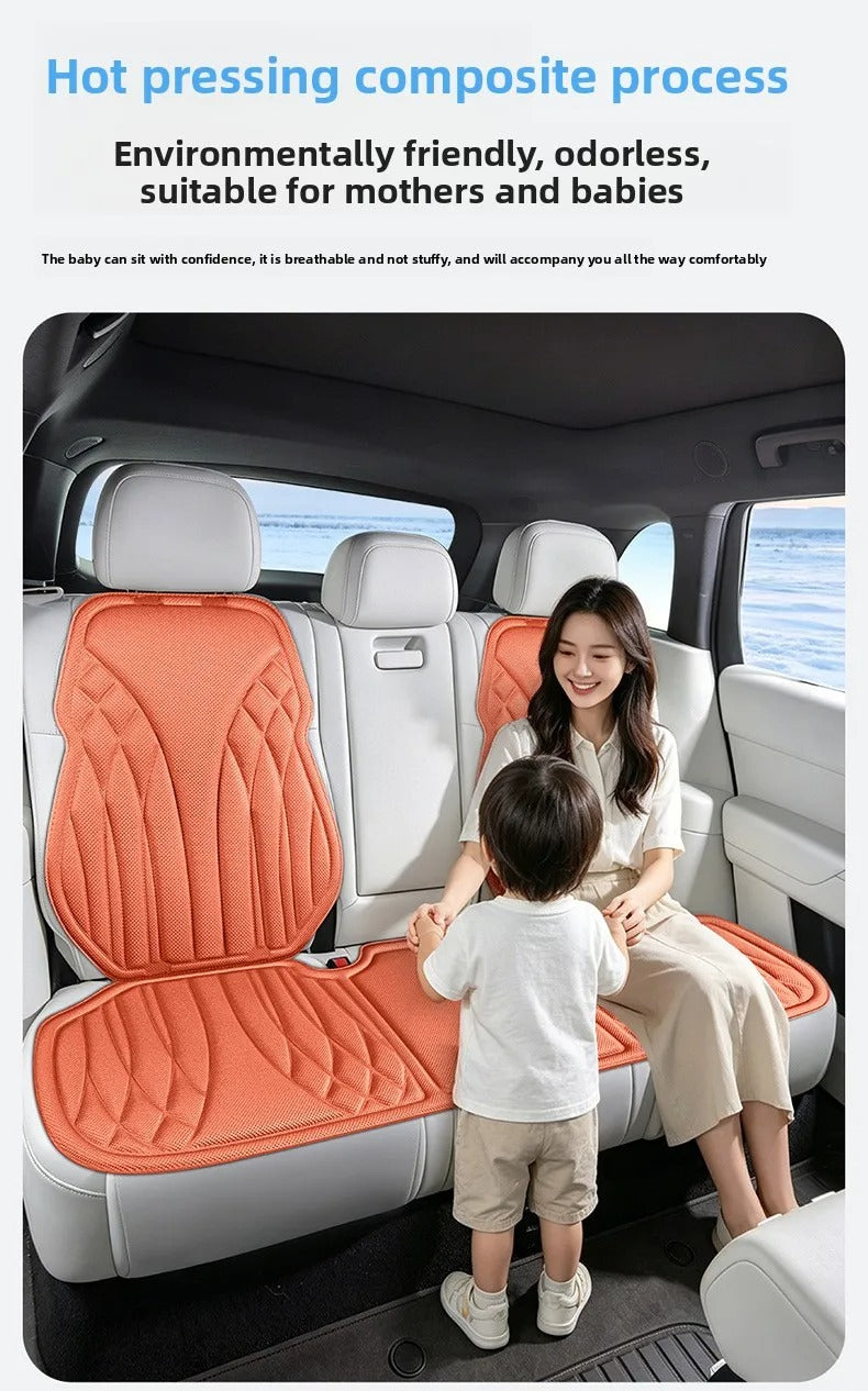 Breathable Latex Car Seat Cushion – Universal Non-Slip Cooling Seat Cover - Delicate Leather