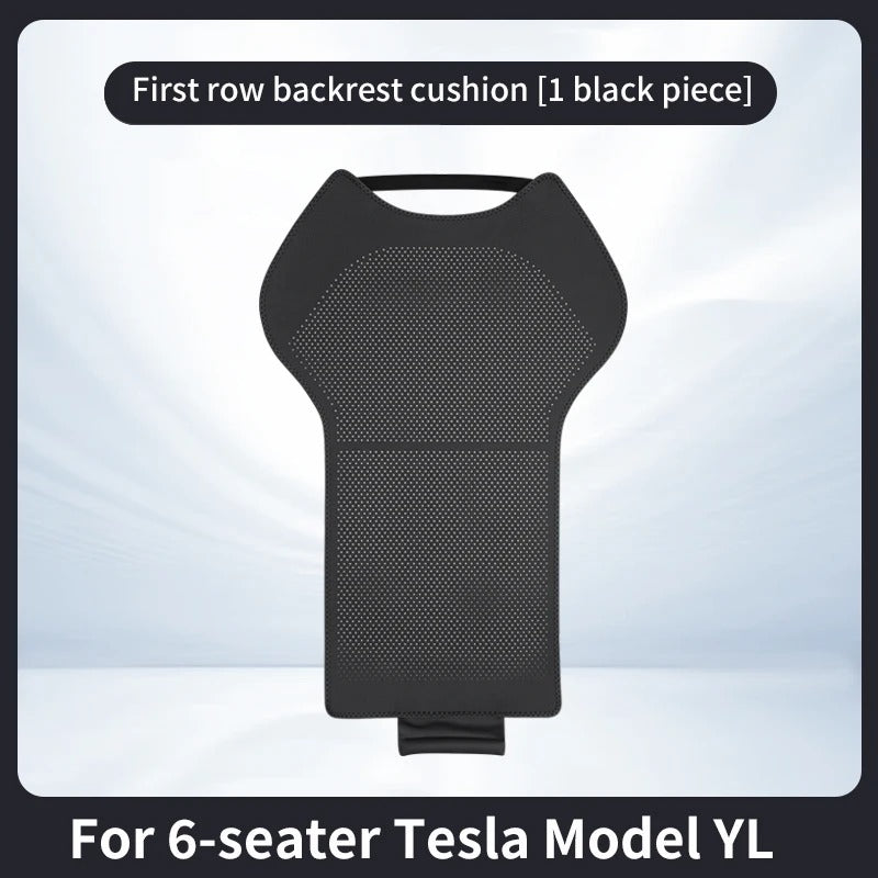 For 6-seater Tesla Model YL Car Seat Cushion Set – Front & Rear Seat Protection Cushions - Delicate Leather