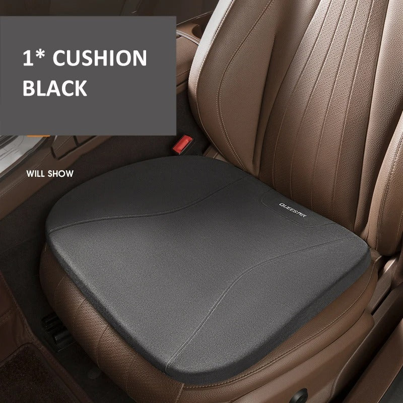 Memory Foam Car Lumbar Cushion – Integrated Seat Back Support Pillow - Delicate Leather