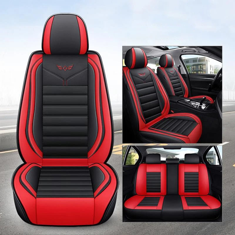 Universal Leather Car Seat Covers – Four-Season Interior Seat Protection Set - Delicate Leather