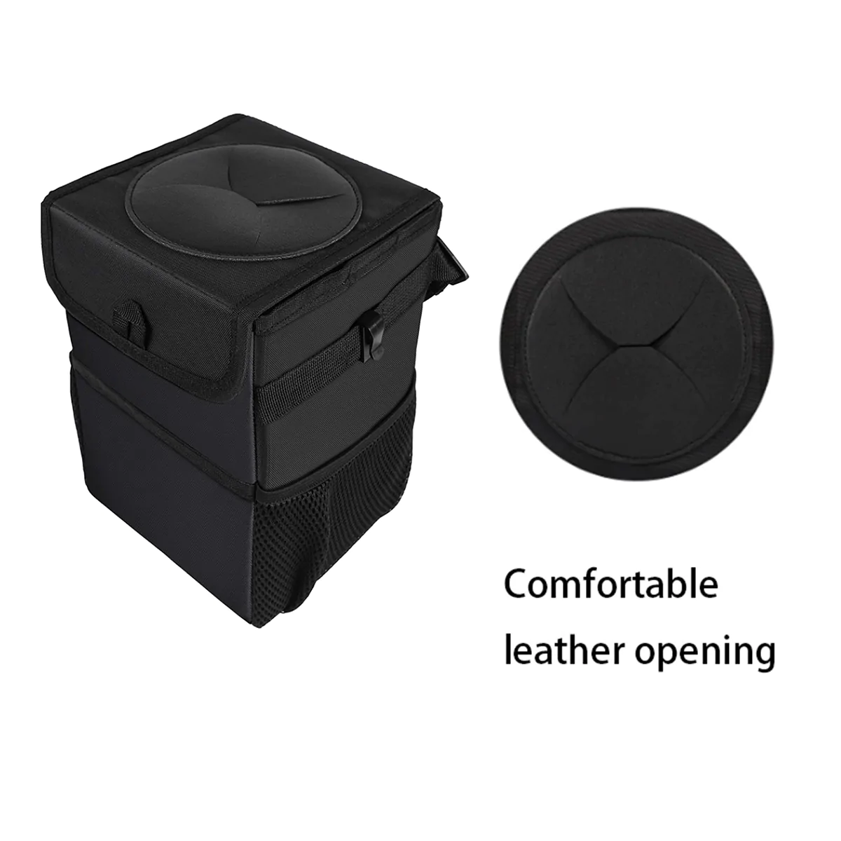 Waterproof Car Trash Can with Lid and Storage Pockets, Custom-Fit For Car, 100% Leak-Proof Car Organizer, Waterproof Car Garbage Can, Multipurpose Trash Bin for Car DLRA234