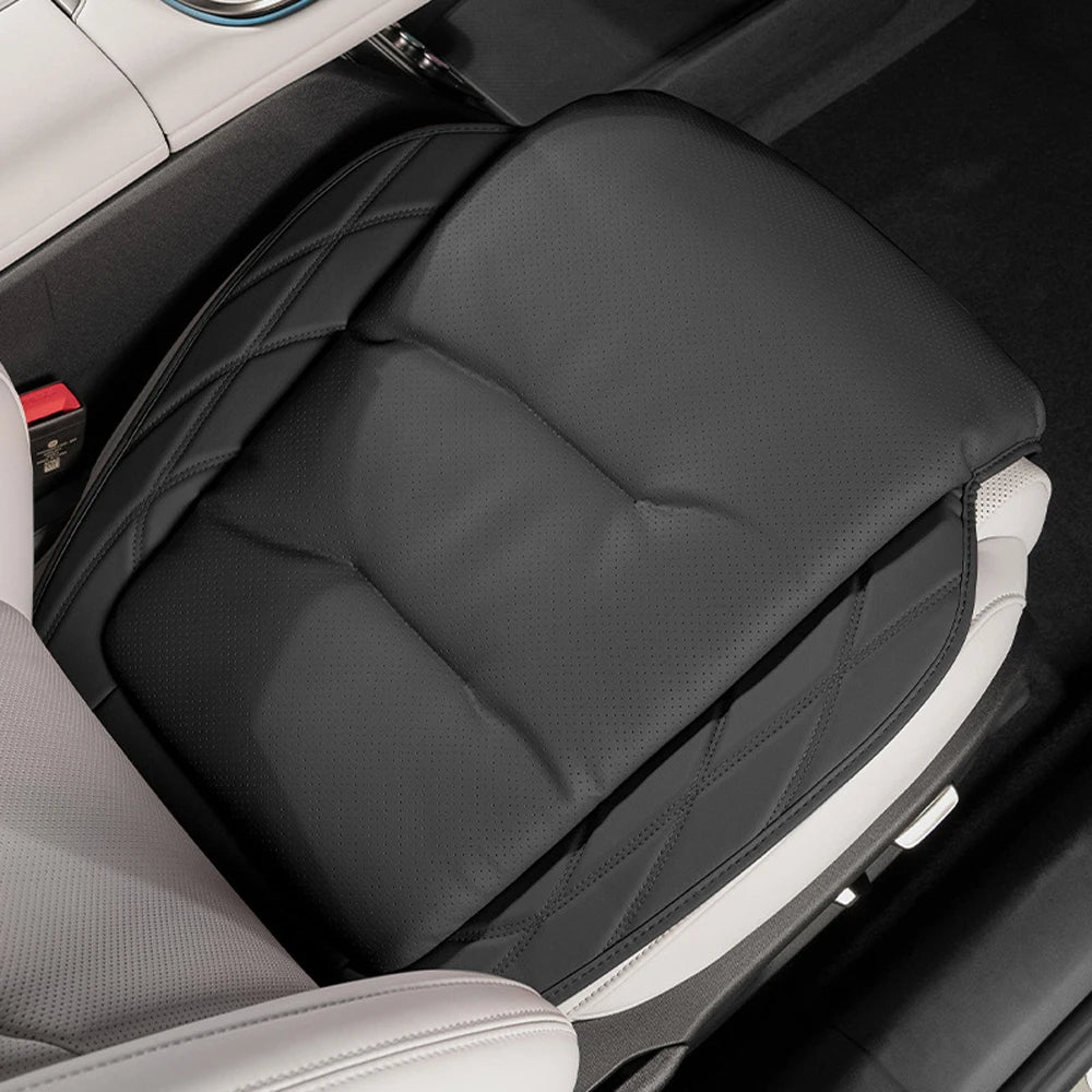 NAPPA Leather Car Seat Cushion Protective Auto Seat Cover Pad for Vehicles Universal Fit